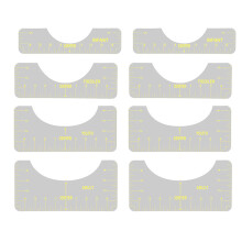 1/2/3 Set T-shirt Guide Ruler with Clear Scale-Gray four in one