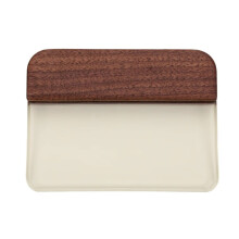 Glass Slicker for Burnishing Leather Glass Scraper with-walnut