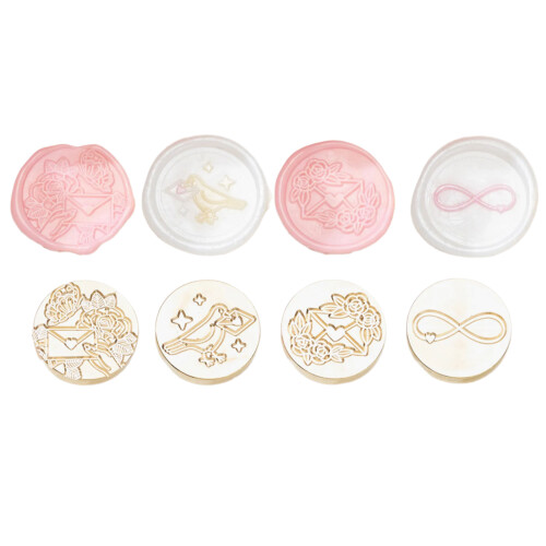 4Pcs Wedding Sealing Stamp Head for Wedding-Combination four