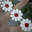 1 Yard bestickter Blumen-Spitzenbesatz, 25 mm breit,-Weiß 5