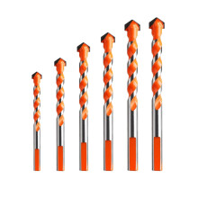 Concrete Drill, Masonry Bit Set With Carbide Tipped Bits For Industrial Strength Drilling, Double U-Type Groove Slot Design, Anti-skid Triangle Handle