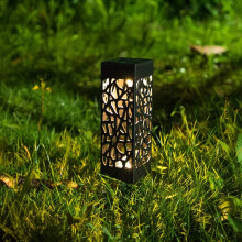 Solar Outdoor Lights, Grave Cemetery Vases with Spikes, Decorative Outdoor Lighting Perfect For Memorial Day Decorations And Christmas Decorations,