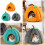 Pet Bed with Detachable Cushion Soft Handle Beautiful-Blue 3