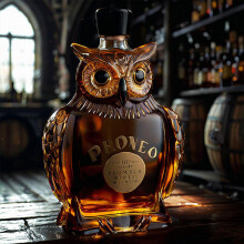 Cute Creative Glass Wine Bottle Owl Whiskey Bottle
