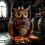 Cute Creative Glass Wine Bottle Owl Whiskey Bottle 1