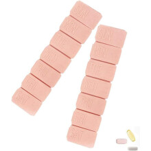 Pilulier en braille, porte-compléments d'huile de poisson sans BPA, pilulier de voyage extra large et opaque (lot de 2)