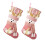 Spacious and Soft Pink Sequins Christmas Stocking for-Elk 1
