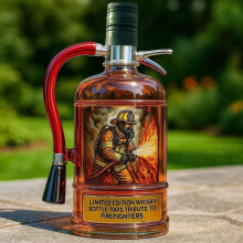 (Fire extinguisher green cover) New Fire Extinguisher Whiskey Bottle Soaking Wine Bottle High Borosilicate Glass Wine Bottle Decorative Ornaments