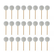 24Pcs Reflective Sphere Toppers for Cake Decoration Easy-2.8CM