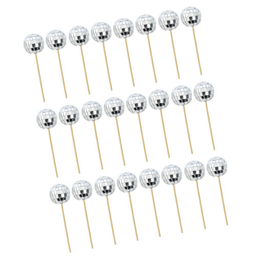 24Pcs Sphere Cake Decorations for Event Planners Mirror-4CM