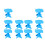 10pcs Dessert Holders for Cupcake Portable for Home and-Blue 1