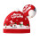 Multipurpose Lovely Christmas Hat Soft Warm Farbic-red white 3