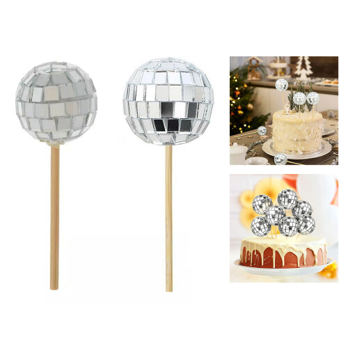 24Pcs Sphere Cake Decorations for Event Planners Mirror-4CM 2