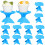 10pcs Dessert Holders for Cupcake Portable for Home and-Blue 5