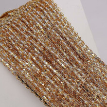Versatile Design Accent: Yards Trish Sequin Metallic Braid Trim, Decorated Gimp Trim for Fashionable DIY Clothes Accessories Jewelry Crafts