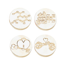 4Pcs Wedding Sealing Stamp for Scrapbooking,-Combination 2