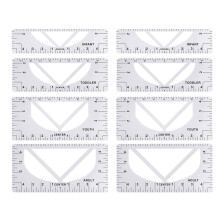 1/2/3 Set T-Shirt Ruler Alignment Tool-V shaped bright whit