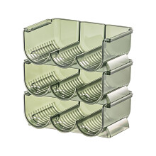 Clear PET Plastic Home Organization and Storage, Large Water Bottle Organizer Stackable Water Bottle Holders, Spacious Slots for Bottles, Multipurpose