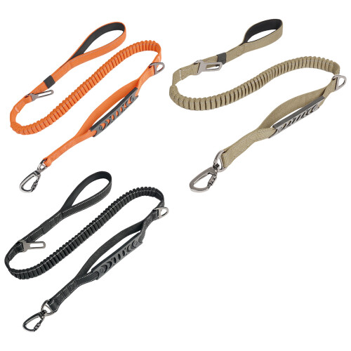 Reflective Pet Leash with Adjusting Clasps for Outdoor-Khaki 1