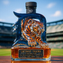 (Framed Tiger Black Cover) New Bottle Tiger Whiskey Bottle And Wine Utensils
