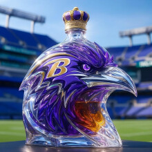 (Electroplated Crow Crown Cover) New Animal Wine Bottle Purple Electroplated Crow Wine Bottle Colorful Whiskey Bottle Wine Utensils