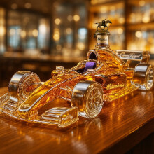(Racing pony cover) Interesting Racing Car Shape High Borosilicate Glass Wine Bottle Whiskey Bottle Decanter