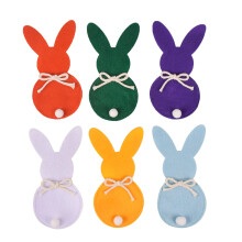 Set mit 6 bunten Kaninchen-Utensilienbeuteln, Besteckbeuteln-2