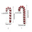 Assorted Color Foam Candy Cane Crutch Shape Hanging-small 4