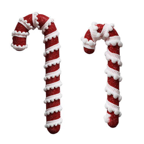Assorted Color Foam Candy Cane Crutch Shape Hanging-small 1
