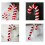 Assorted Color Foam Candy Cane Crutch Shape Hanging-small 5