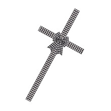 Unique Plaids Bowknot Decoration for Home-black and white plai