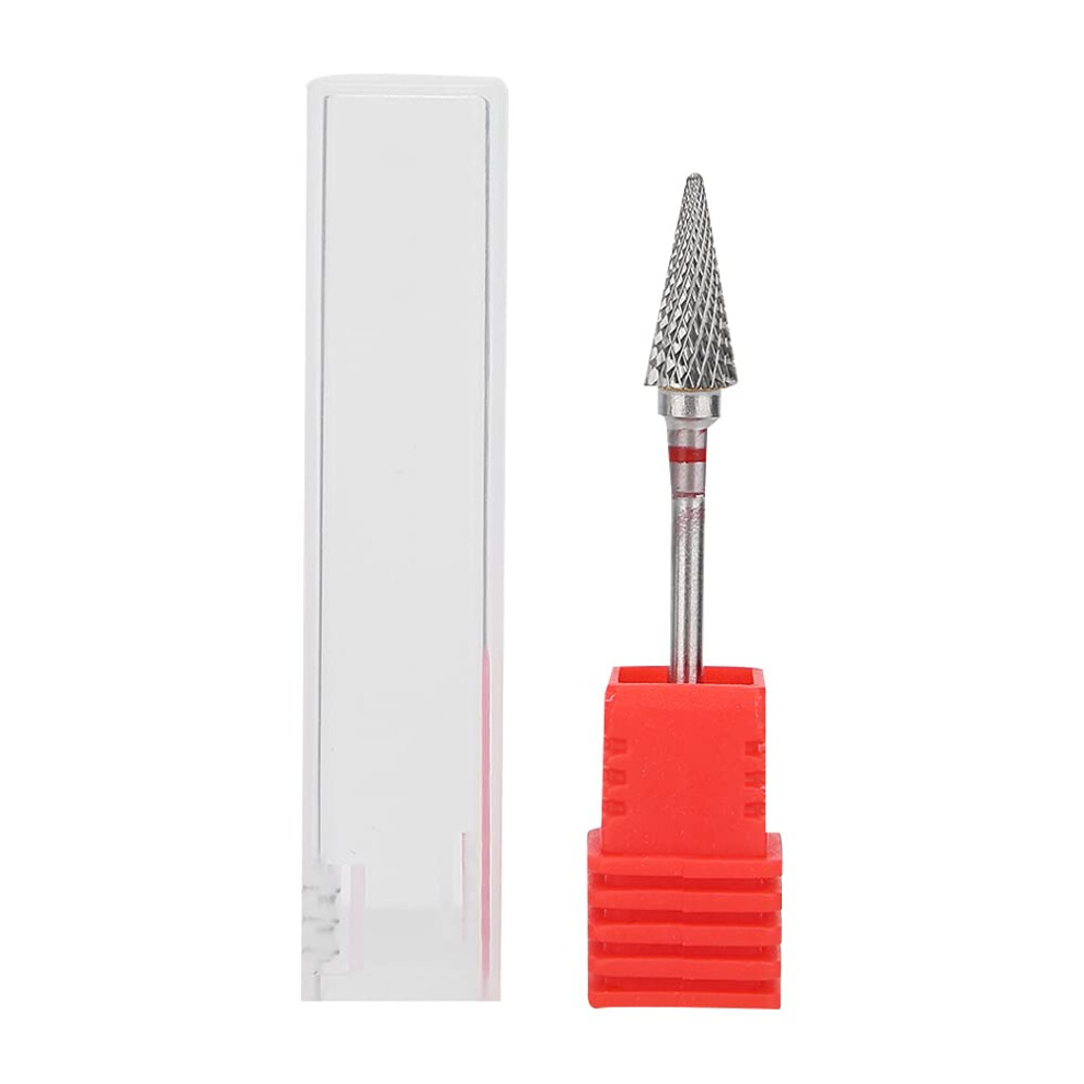 Professional Tungsten Carbide Conical Nail Drill Bit for Gel and Acrylic Removal, Medium Grit