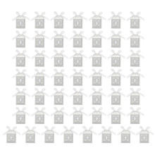 50 Pieces Hollow out Crucifix Favor Boxes for Parties-White
