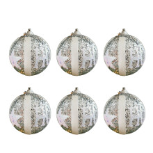 Christmas Tree Baubles Pendant for Home and Office-Silver