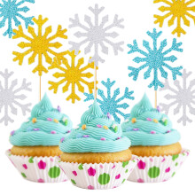 Επαναχρησιμοποιούμενη γκλίτερ θήκη για cupcakes με σουβλάκι από μπαμπού,