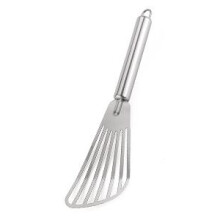 Flexible Fish Turner, Stainless Steel Fish Turner with Slotted Surface for Easy Oil Drainage and Nonstick Kitchen Spatula, Perfect for Delicate