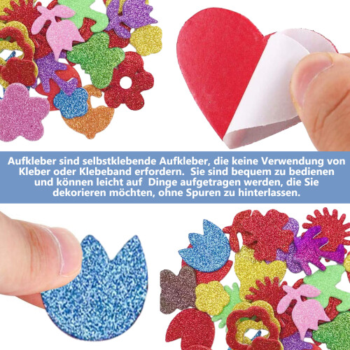 Απόλαυση Χειροτεχνίας, Αυτοκόλλητα Glitter από Αφρό EVA υψηλής ποιότητας για 2