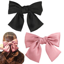 Pince à cheveux confortable et large avec nœud papillon, accessoire pour les occasions spéciales, pince crocodile pour une coiffure élégante