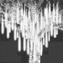 Romantische meteorenregenverlichting, decoratieve buitenverlichting, LED's met hoge helderheid, waterdichte meteorenverlichting voor kerst- en