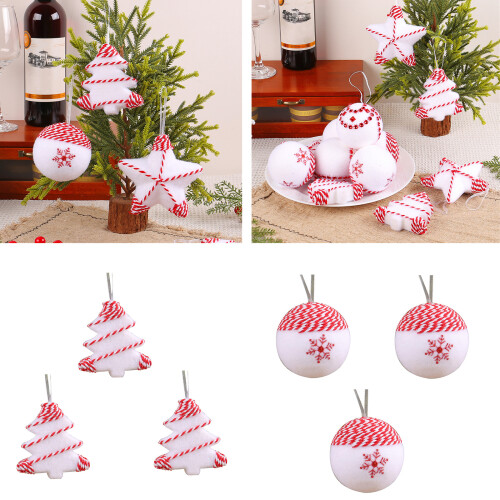 Stylish Christmas Tree Accessory Colorful-Hemp rope snowflake 2