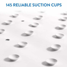 Non-Slip Bathroom Mat for Shower or Bath, Drain Holes Ensure Easy Water Flow, Extra Large Sized 21.7X21.7In (55X55Cm) with 145 Suction Cups, Mildew