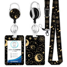 Ausweishülle ja Band Holder, Lanyard ja Ausweishalter Ausziehbarer Schlüsselband Badge Holder ja Karabiner, für Frauen, Lehrer,