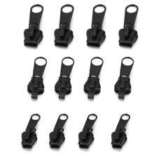 Versatile Sizes Replacement Sliders For High-quality Material, Smooth Operation Metal Iron + Plastic Kit For Jackets Jeans Trousers Coats Wallets Bags