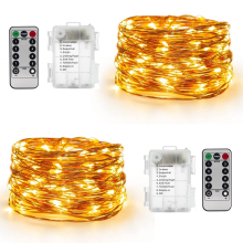 Warm White Fairy Lights, Micro LED String Lights with USB Plug for Wedding Decoration and Outdoor Use, Flexible Ultra Thin Wire (16ft, 50 LEDs)