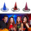 5Pcs Halloween Decorations Witch Hat Halloween for Kid-Silver 7