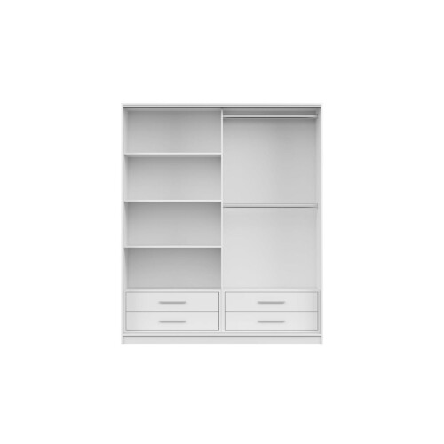 (180CM, WHITE ) LEXUS Gold Sliding Door Wardrobe 2