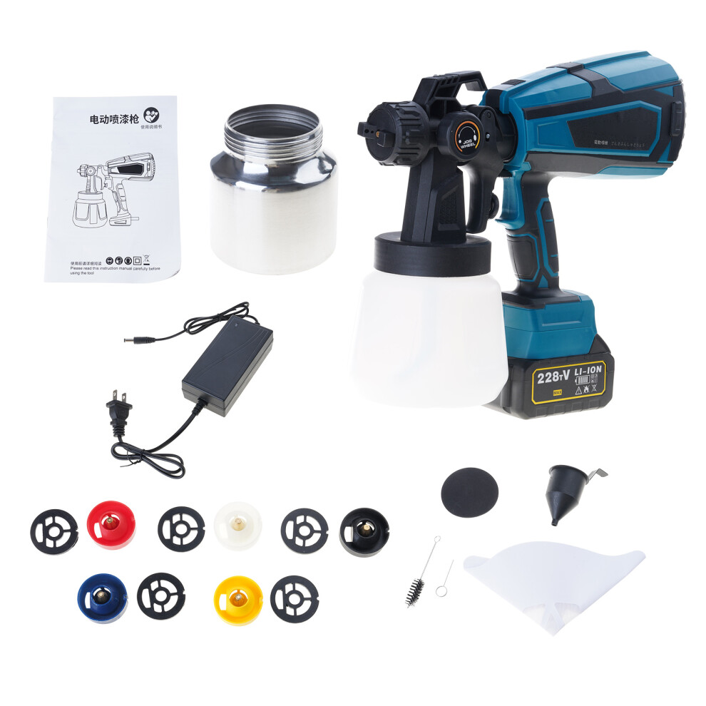 Cordless Electric Paint Sprayer Guns With-Lithium Battery Spra 7696001138410