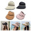 Foldable Straw Sun Hat with Wide Brims for Lady Beach-Black 3
