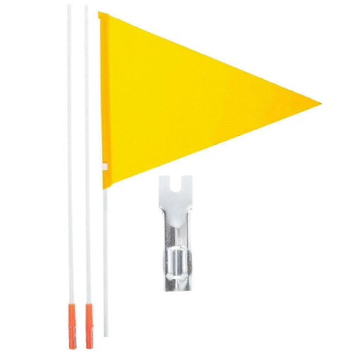 Set of waterproof triangular safety flags for bicycles, for better visibility