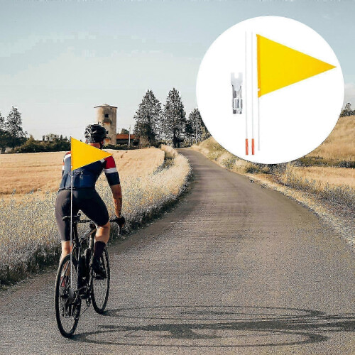 Set of waterproof triangular safety flags for bicycles, for better visibility 2